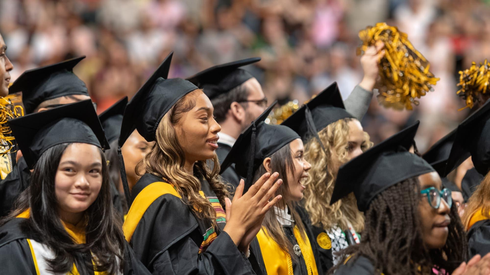 Photo of students at the VCU Commencement ceremony